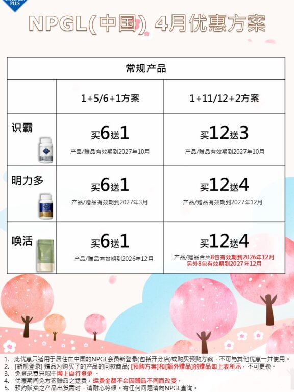 NPGL 4月基本优惠方案